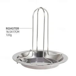 1Pc Outdoor Camping Barbecue and Roast Chicken Rack Portable Stainless Steel Grill Rack for Camping and Picnic Easy to Use and Clean Perfect for Roasting Chicken, Meat, and Vegetables Outdoors