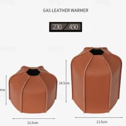 1pc Outdoor Camping Flat Gas Cylinder Leather Cover, Durable Protective Case, Weather-Resistant, Stylish and Practical, Safeguards Gas Cylinder from Scratches and Damage, Ideal for Outdoor Camping and Picnics