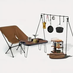 1pc Outdoor camping picnic basket, folding table, folding basket, spring outing storage basket, camping hand-held basket, Box, Cabinet, Rack for Outdoor Storage