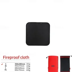 1Pc Outdoor Camping Silicone Fireproof Cloth Durable Heat-Resistant Waterproof Fireproof Mat for BBQ Grill Camping Stove Safe Outdoor Cooking Protection Ideal for Fire Pits Grills and Camping Activities