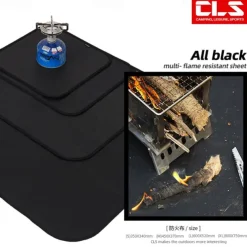1Pc Outdoor Camping Silicone Fireproof Cloth Durable Heat-Resistant Waterproof Fireproof Mat for BBQ Grill Camping Stove Safe Outdoor Cooking Protection Ideal for Fire Pits Grills and Camping Activities