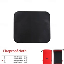 1Pc Outdoor Camping Silicone Fireproof Cloth Durable Heat-Resistant Waterproof Fireproof Mat for BBQ Grill Camping Stove Safe Outdoor Cooking Protection Ideal for Fire Pits Grills and Camping Activities