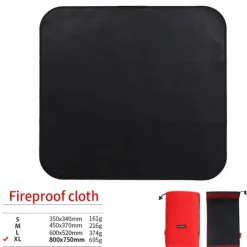 1Pc Outdoor Camping Silicone Fireproof Cloth Durable Heat-Resistant Waterproof Fireproof Mat for BBQ Grill Camping Stove Safe Outdoor Cooking Protection Ideal for Fire Pits Grills and Camping Activities