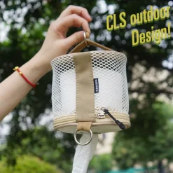 1Pc Outdoor Camping Tissue Hanging Type Portable Tissue Holder for Camping Hiking Easy to Use Waterproof Outdoor Tissue Organizer for Travel