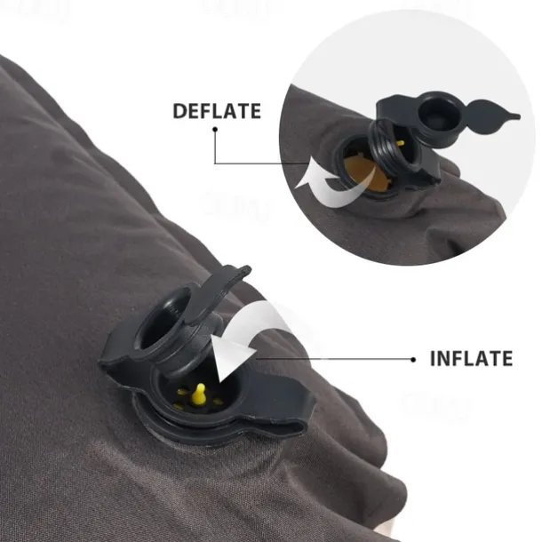 1Pc Outdoor 3D Sponge Pillow with Automatic Inflatable Pillow Comfortable Travel Pillow Easy Inflate Deflate for Camping Hiking Resting Neck Support Compact and Lightweight Outdoor Gear