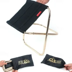 1pc Outdoor Folding Chair 7075 Aluminum Alloy Camping Folding Chair