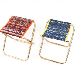 1Pc Outdoor Folding Stool Collapsible Stool Made of 7075 Aluminum Alloy Lightweight Portable Camping Seat for Hiking Fishing Travel