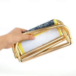 1Pc Outdoor Folding Stool Collapsible Stool Made of 7075 Aluminum Alloy Lightweight Portable Camping Seat for Hiking Fishing Travel