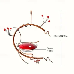 1pc Outdoor Hanging Oriole Feeder with Fruit Holder, Durable Metal Construction, Attracts Orioles and Other Birds, Ideal for Gardens, Patios, and Yards, Easy to Install, Perfect for Birdwatching and N