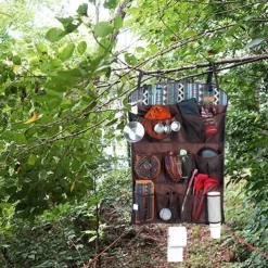 1Pc Outdoor Multifunctional Storage Hanging Bag, Portable, Durable, Perfect for Organizing Gear, Camping Essentials, Travel Items, Easy to Hang and Access