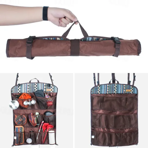 1Pc Outdoor Multifunctional Storage Hanging Bag, Portable, Durable, Perfect for Organizing Gear, Camping Essentials, Travel Items, Easy to Hang and Access