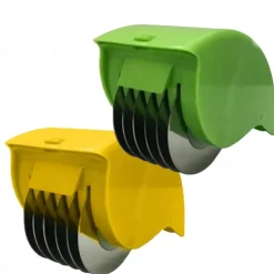 1/2PC Parsley Chopper Roller Manual Hand Scallion Chive Mint Cutter Parsley Chopper for Tabouleh with 6 Stainless Steel Blade