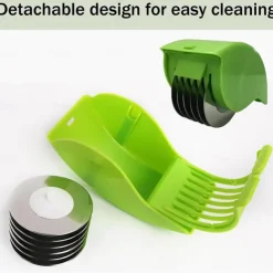 1/2PC Parsley Chopper Roller Manual Hand Scallion Chive Mint Cutter Parsley Chopper for Tabouleh with 6 Stainless Steel Blade