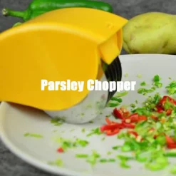 1/2PC Parsley Chopper Roller Manual Hand Scallion Chive Mint Cutter Parsley Chopper for Tabouleh with 6 Stainless Steel Blade