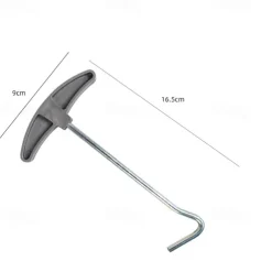 1pc Peg Puller Extractor, Tent Peg Nail Puller Tool, Steel Awning Stakes Hooks Remover Lifter for Camping