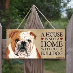 1pc Pet Dog Wall Hanging, Wooden Animal Dog Pattern Plaque Sign Wll Decor Accessories, For Pet Shop Cafe Room Decor Household Items 4''x8'' (10cmx20cm)