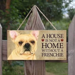 1pc Pet Dog Wall Hanging, Wooden Animal Dog Pattern Plaque Sign Wll Decor Accessories, For Pet Shop Cafe Room Decor Household Items 4''x8'' (10cmx20cm)