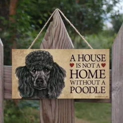 1pc Pet Dog Wall Hanging, Wooden Animal Dog Pattern Plaque Sign Wll Decor Accessories, For Pet Shop Cafe Room Decor Household Items 4''x8'' (10cmx20cm)