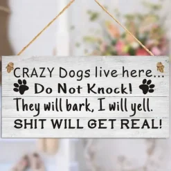 1pc Pet Dog Wall Hanging, Wooden Animal Dog Pattern Plaque Sign Wall Decor Accessories, For Pet Shop Cafe Room Decor Household Items 4''x8'' (10cmx20cm)