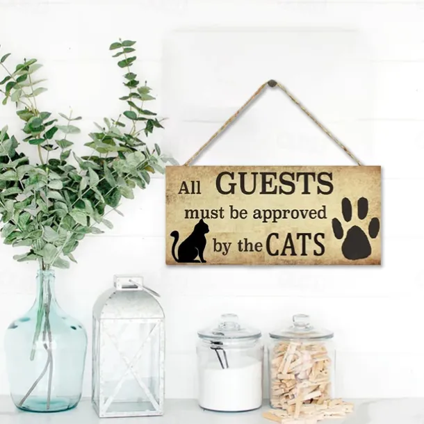 1pc Pet Dog Wood Wall Sign, Wooden Animal Dog Pattern Plaque Sign Wall Decor Accessories, For Pet Shop Cafe Room Decor Household Items 4''x8'' (10cmx20cm)