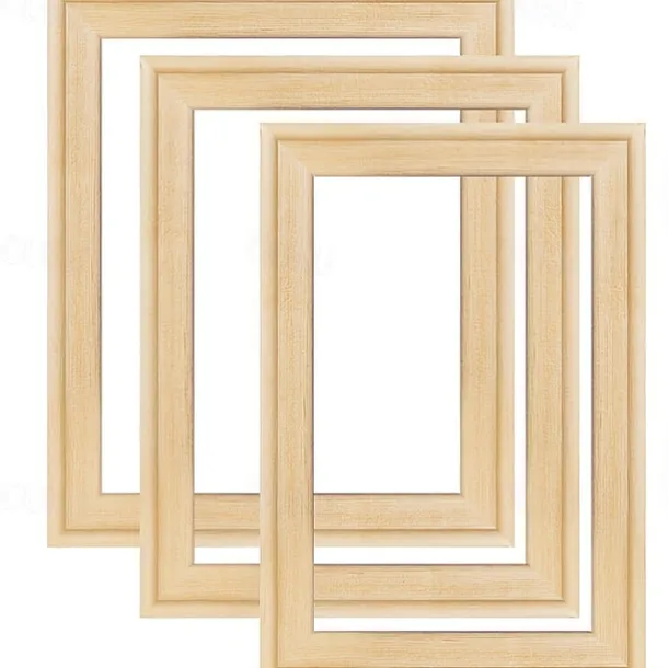1pc Pine Wood Frame Canvas Prints Posters Frame DIY Diamond Frame Digital Oil Painting Frame Without Accessories
