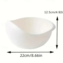 1pc Plastic Rice Washing Washing Fruit Bowl With Strainer - Efficiently Wash Small Grains And Kitchen Gadgets.