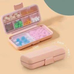1pc Portable Sealed Pill Storage Box, Compartment Portable Mini Pill Box, Travel Pill Case, Medicine Container
