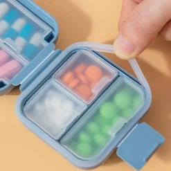 1pc Portable Sealed Pill Storage Box, Compartment Portable Mini Pill Box, Travel Pill Case, Medicine Container
