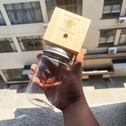 1pc Premium Natural Wooden Carpenter Bee Trap - Outdoor Hanging, Box Style Insect Trap