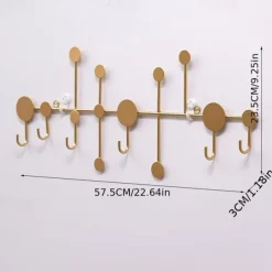 1pc Punch-free Entry Doorway Key Hook, Wall Mounted Coat Hook, Metal Coat Rack For Clothes Hat Key Towel And Bag