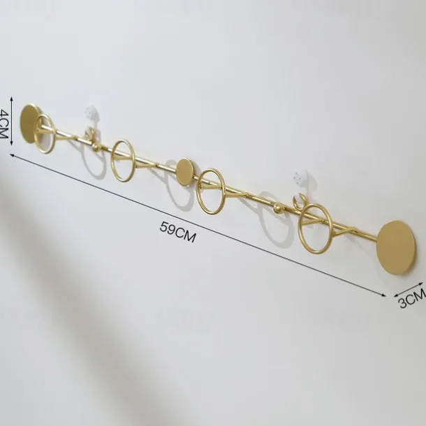 1pc Punch-free Entry Doorway Key Hook, Wall Mounted Coat Hook, Metal Coat Rack For Clothes Hat Key Towel And Bag