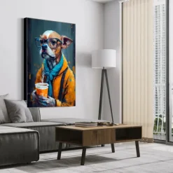 1pc Punk Rock Cat Portrait Oil Painting Wall Art Original Artwork Print Felino Anmail Mpressionist Home Decor Animal House Pet Decor