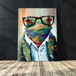 1pc Punk Rock Cat Portrait Oil Painting Wall Art Original Artwork Print Felino Anmail Mpressionist Home Decor Animal House Pet Decor