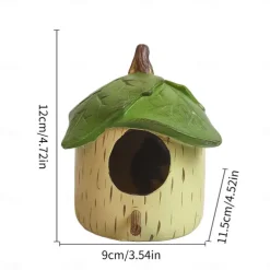 1pc resin outdoor garden decoration leaves bird house decoration birdhouse Garden courtyard birdhouse