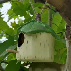 1pc resin outdoor garden decoration leaves bird house decoration birdhouse Garden courtyard birdhouse
