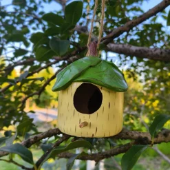 1pc resin outdoor garden decoration leaves bird house decoration birdhouse Garden courtyard birdhouse