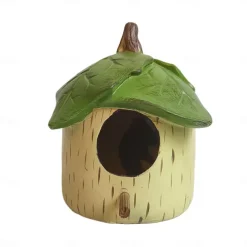 1pc resin outdoor garden decoration leaves bird house decoration birdhouse Garden courtyard birdhouse