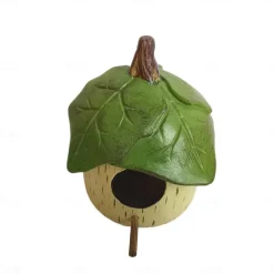 1pc resin outdoor garden decoration leaves bird house decoration birdhouse Garden courtyard birdhouse