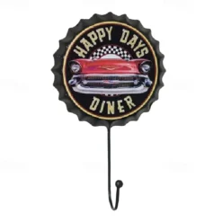 1pc Retro Metal Hooks Beer Bottle Cap Pattern Waterproof Hanging Hooks Perfect for Room Kitchen Porch Door & Home Improvement Outdoor Decor 10x16cm/4''x6.3''