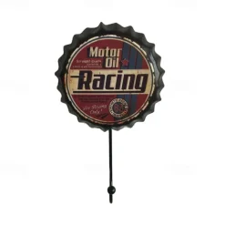 1pc Retro Metal Hooks Beer Bottle Cap Pattern Waterproof Hanging Hooks Perfect for Room Kitchen Porch Door & Home Improvement Outdoor Decor 10x16cm/4''x6.3''