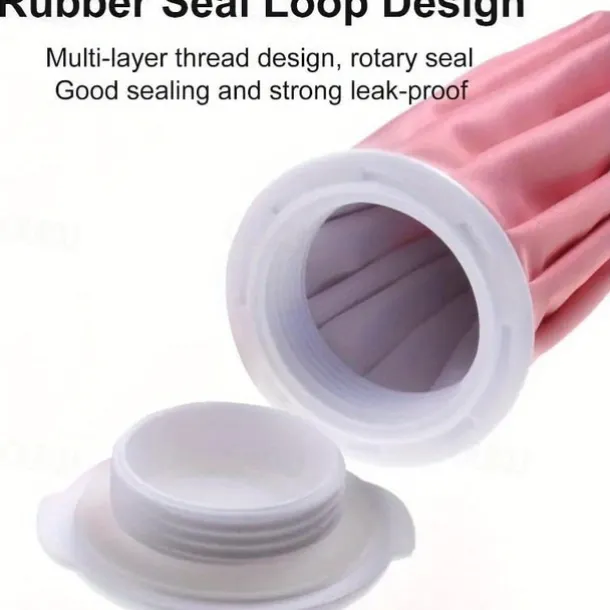 1pc Reusable Ice Bag for Hot and Cold Use with Leak-Proof Lock Durable Polypropylene, Heat-Resistant Ring, Flexible Material
