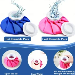 1pc Reusable Ice Bag for Hot and Cold Use with Leak-Proof Lock Durable Polypropylene, Heat-Resistant Ring, Flexible Material