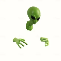 1pc Scary Green Big Eyes Alien Wall Hanging, Carnival Mystery Horror Alien, Party Decoration, Walls Poking Heads And Hands For Bedroom Living Room Window Door RV Wall Hanging Gifts