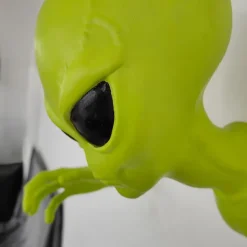 1pc Scary Green Big Eyes Alien Wall Hanging, Carnival Mystery Horror Alien, Party Decoration, Walls Poking Heads And Hands For Bedroom Living Room Window Door RV Wall Hanging Gifts