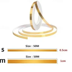 1pc Self-Adhesive Seam Sticker Ceramic Tile Seam Sticker And Hanger,Golden Tape, Home Floor Wallpaper Waterproof Tiles, Tile Gap Tiles Stickers For Floor