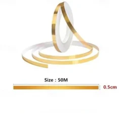 1pc Self-Adhesive Seam Sticker Ceramic Tile Seam Sticker And Hanger,Golden Tape, Home Floor Wallpaper Waterproof Tiles, Tile Gap Tiles Stickers For Floor