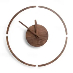 1pc Silent Wooden Acrylic Wall Clock For Bedroom And Living Room Creative Hanging Design With Hole Free Mounting 35 CM