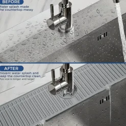 1pc Silicone Faucet Handle Drip Filter Tray Mat Large Silicone Faucet Mat Dish Soap Sponge Holder For Kitchen Sink Accessories Kitchen Counter And Bathroom Kitchen Sink Splash Guard