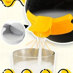 1pc Silicone Pot Side Drainage Guide Nozzle: Keep Your Kitchen Clean with This Duckbill Splash-Proof Strainer