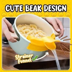 1pc Silicone Pot Side Drainage Guide Nozzle: Keep Your Kitchen Clean with This Duckbill Splash-Proof Strainer